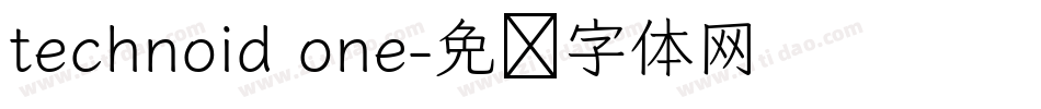 technoid one字体转换